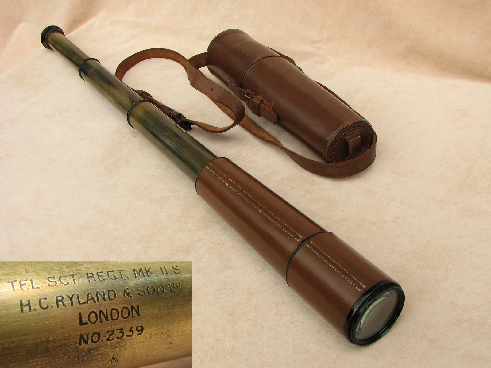 WW2 Scout Regiment field telescope by H C Ryland and Son
